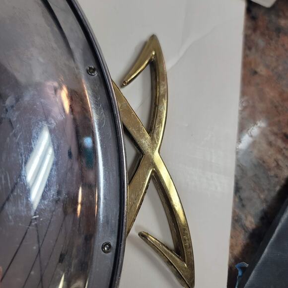 Stainless Steel Round Platter Tray Serving Dish Vintage MID CENTURY MODERN - Picture 4 of 6